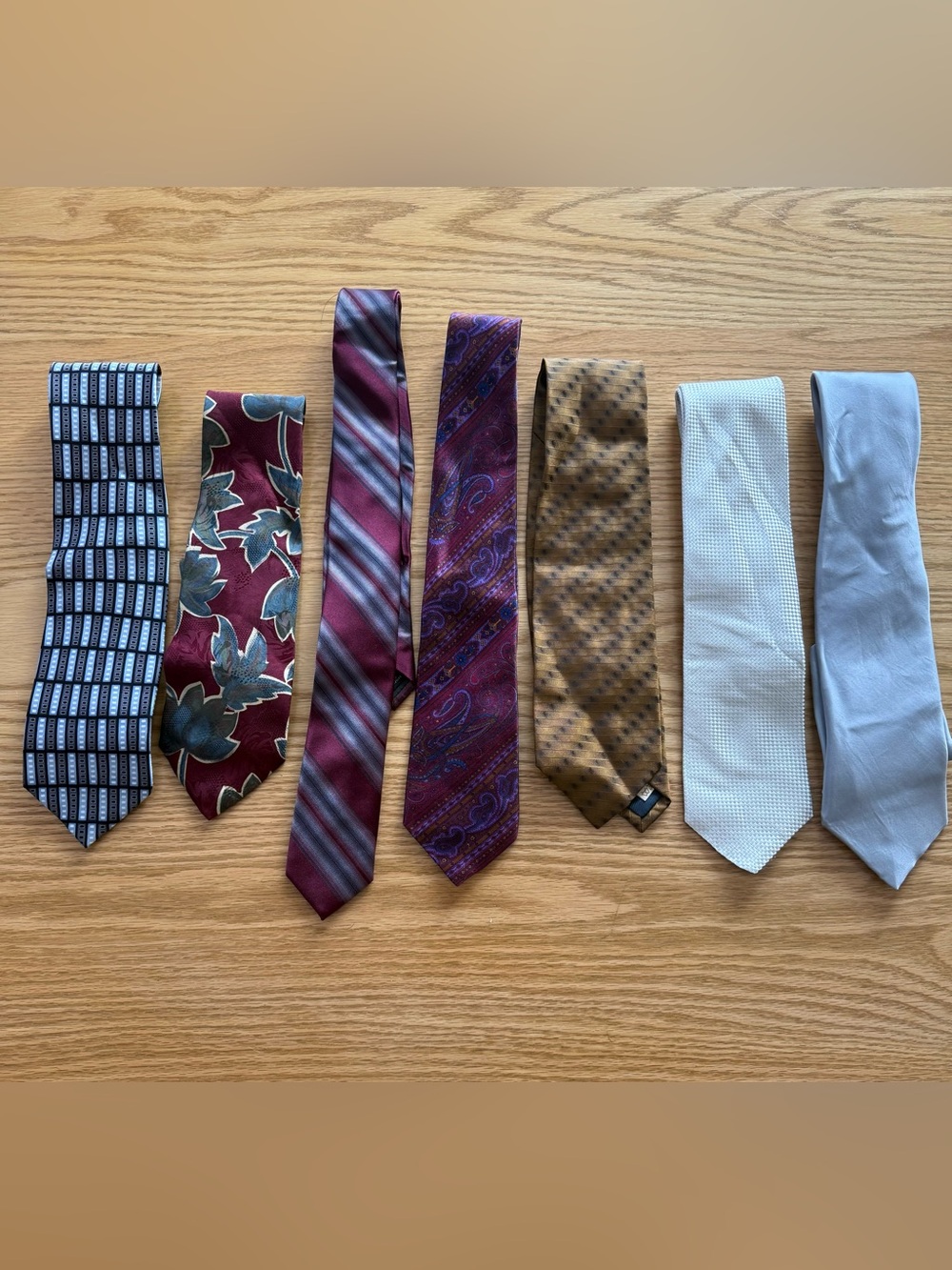 Bundle of 7 Silk ties Various Brands